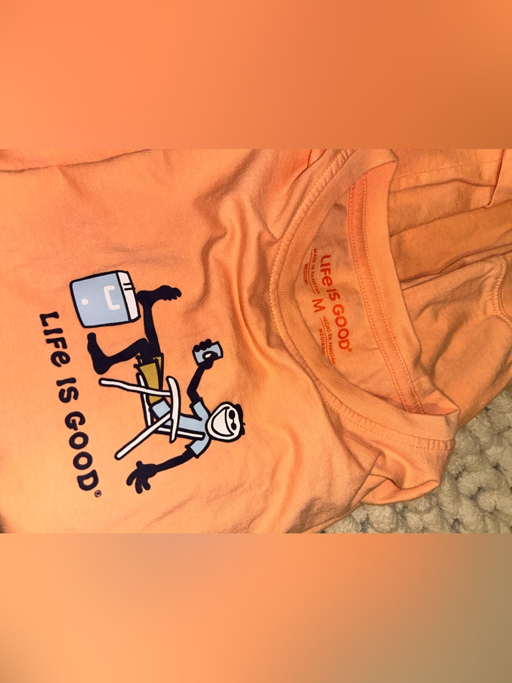 Life Is Good Orange Kids' Short Sleeve Graphic Tee